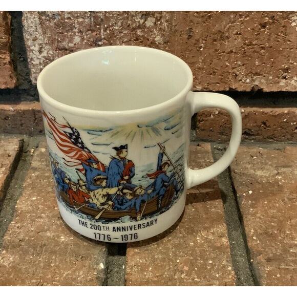 Vintage The 200th Anniversary 1776-1976 Crossing Delaware America Coffee Mug - Picture 1 of 4
